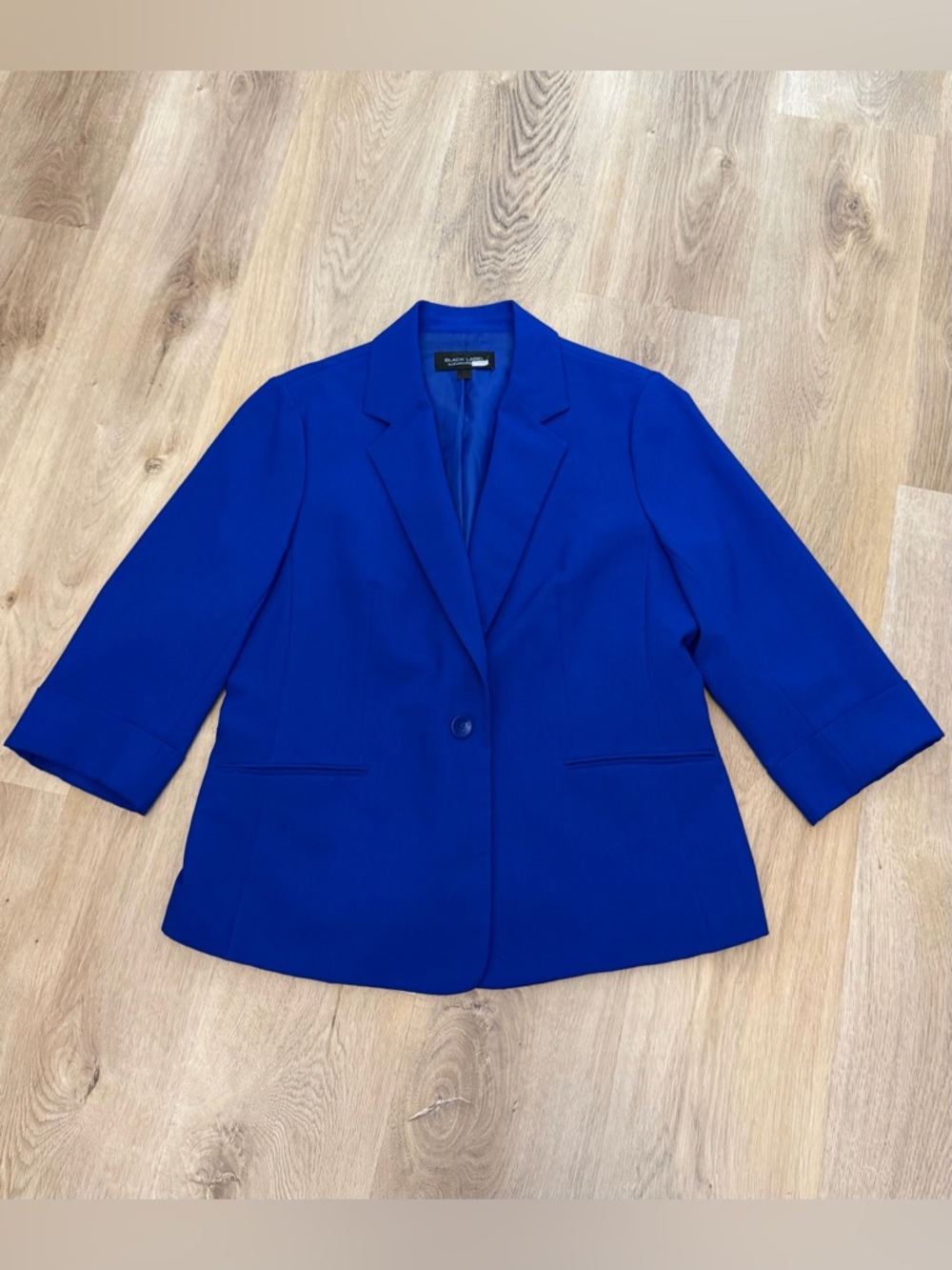 Evan Picone Royal Blue Single-Button Blazer